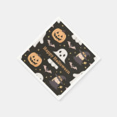 Happy Halloween Niedlich Ghost Pumpkin Hexenpapier Serviette (Ecke)