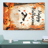 Happy Halloween Niedlich Ghost und Pumpkins Banner (Messe)