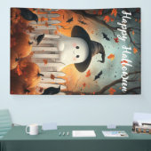 Happy Halloween Niedlich Ghost und Pumpkins Banner (Messe)
