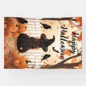 Happy Halloween Niedlich Hexe und Pumpkins Banner (Horizontal)