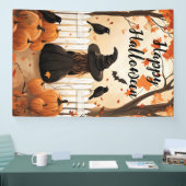 Happy Halloween Niedlich Hexe und Pumpkins Banner (Messe)