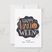 Happy Halloween Niedlich Kids Classroom Card Einladung (Vorderseite)