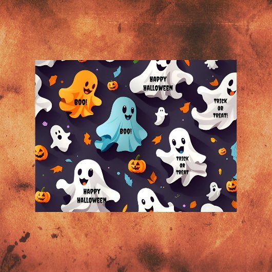 Happy Halloween Niedlich Mini Ghosts Tissue Seidenpapier