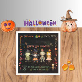 Happy Halloween Niedlich Monsters Party Serviette