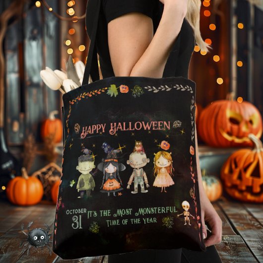 Happy Halloween Niedlich Monsters Party Tasche