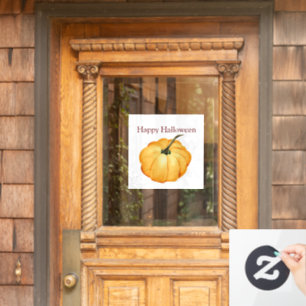 Happy Halloween niedlich-Orangenkürbis Fensteraufkleber