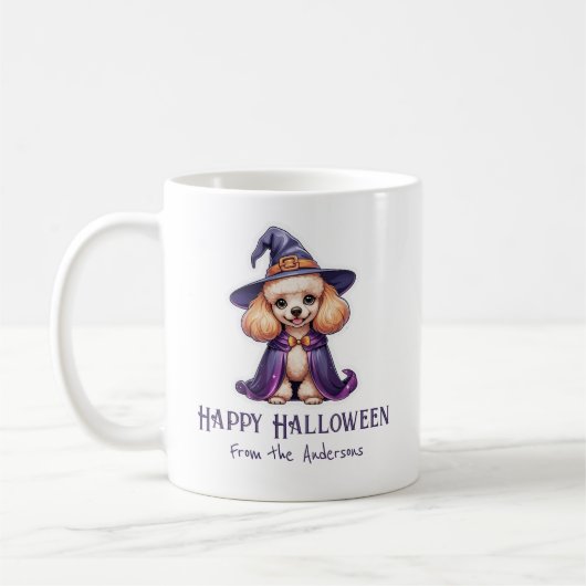 Happy Halloween Niedlich Poodle Kaffeetasse (Links)