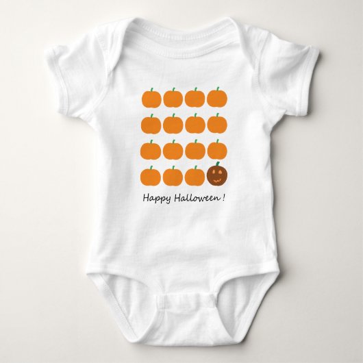Happy Halloween Niedlich Pumpkin Patch Baby Strampler (Vorderseite)