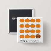 Happy Halloween Niedlich Pumpkin Patch Button (Vorne & Hinten)