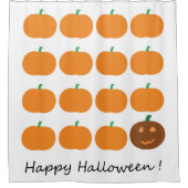 Happy Halloween Niedlich Pumpkin Patch Duschvorhang (Vorderseite)