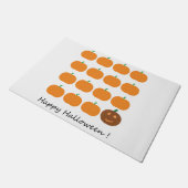 Happy Halloween Niedlich Pumpkin Patch Fußmatte (Schrägansicht)