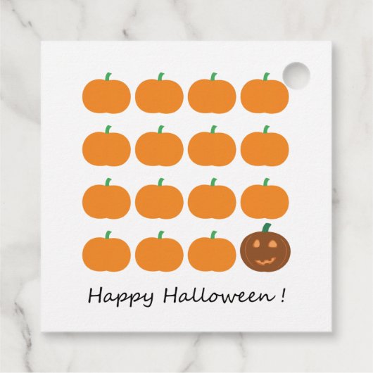 Happy Halloween Niedlich Pumpkin Patch Geschenkanhänger (Rückseite)