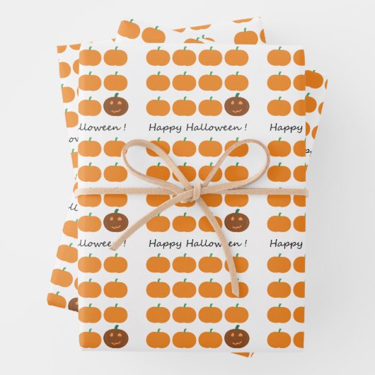 Happy Halloween Niedlich Pumpkin Patch Geschenkpapier Set (Beispiel)