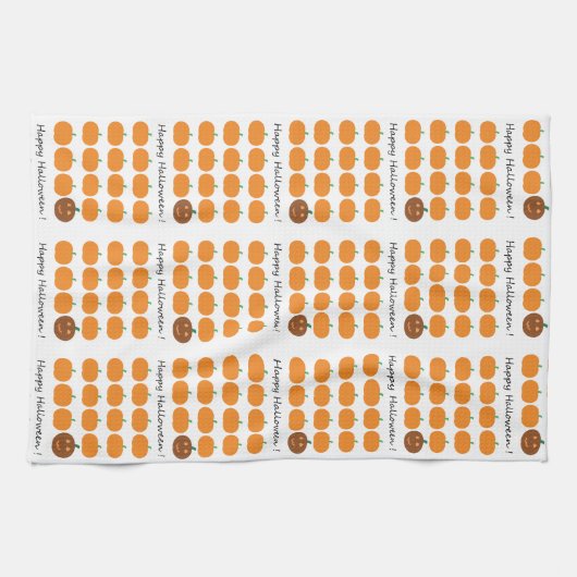 Happy Halloween Niedlich Pumpkin Patch Geschirrtuch (Horizontal)