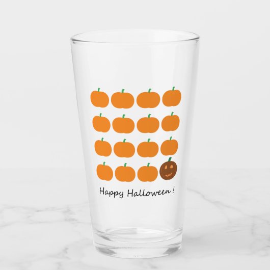 Happy Halloween Niedlich Pumpkin Patch Glas (Vorderseite)
