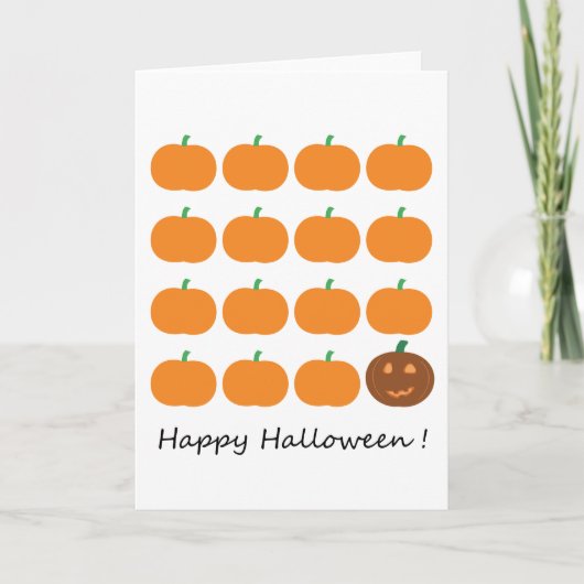 Happy Halloween Niedlich Pumpkin Patch Karte (Vorderseite)