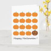 Happy Halloween Niedlich Pumpkin Patch Karte (Gelbe Blume)