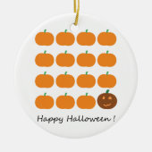 Happy Halloween Niedlich Pumpkin Patch Keramik Ornament (Vorne)
