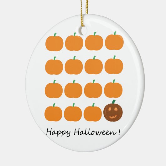 Happy Halloween Niedlich Pumpkin Patch Keramik Ornament (Links)