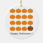 Happy Halloween Niedlich Pumpkin Patch Keramik Ornament (Hinten)