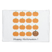 Happy Halloween Niedlich Pumpkin Patch Kissenbezug (Rückseite)