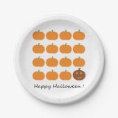 Happy Halloween Niedlich Pumpkin Patch Pappteller (Vorderseite)
