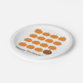 Happy Halloween Niedlich Pumpkin Patch Pappteller (Schrägansicht)