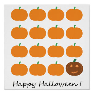 Happy Halloween Niedlich Pumpkin Patch Poster