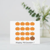 Happy Halloween Niedlich Pumpkin Patch Postkarte (Stehend Vorderseite)