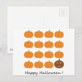 Happy Halloween Niedlich Pumpkin Patch Postkarte (Vorne/Hinten)