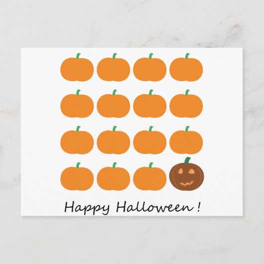 Happy Halloween Niedlich Pumpkin Patch Postkarte (Vorderseite)