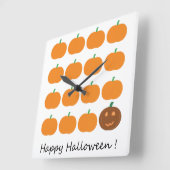 Happy Halloween Niedlich Pumpkin Patch Quadratische Wanduhr (Winkel)