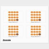 Happy Halloween Niedlich Pumpkin Patch Rechteckiger Aufkleber (Blatt)