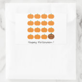Happy Halloween Niedlich Pumpkin Patch Rechteckiger Aufkleber (Tasche)