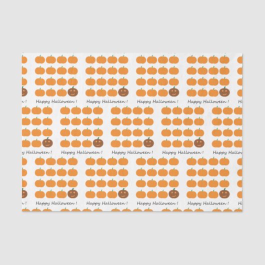 Happy Halloween Niedlich Pumpkin Patch Seidenpapier (Vorderseite)
