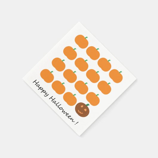 Happy Halloween Niedlich Pumpkin Patch Serviette (Ecke)
