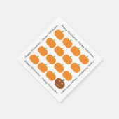 Happy Halloween Niedlich Pumpkin Patch Serviette (Ecke)