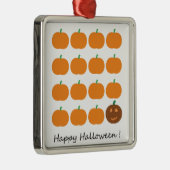 Happy Halloween Niedlich Pumpkin Patch Silbernes Ornament (Rechts)