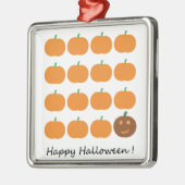 Happy Halloween Niedlich Pumpkin Patch Silbernes Ornament (Links)