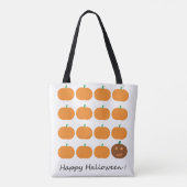 Happy Halloween Niedlich Pumpkin Patch Tasche (Rückseite)