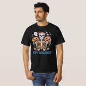 Happy Halloween Niedlich Skeleton T-Shirt (Vorne ganz)