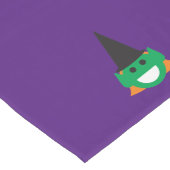 Happy Halloween Niedlich Spaß Cartoon Lila Großer Tischläufer (Ecke)