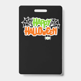 Happy Halloween Niedlich Spider Web Ausweis