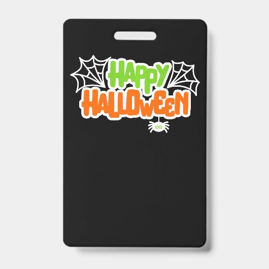 Happy Halloween Niedlich Spider Web Ausweis (Vorderseite)