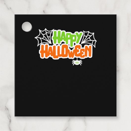 Happy Halloween Niedlich Spider Web Geschenkanhänger (Vorderseite)