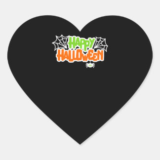 Happy Halloween Niedlich Spider Web Herz-Aufkleber