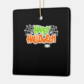 Happy Halloween Niedlich Spider Web Keramikornament (Links)