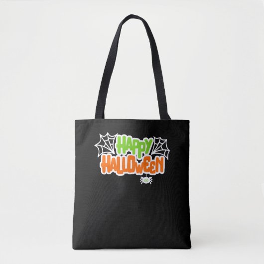 Happy Halloween Niedlich Spider Web Tasche (Vorderseite)