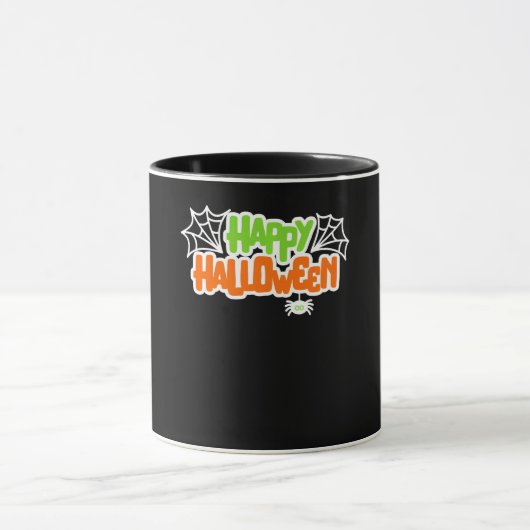 Happy Halloween Niedlich Spider Web Tasse (Zentrum)