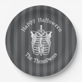 Happy Halloween Niedlich Spooky Beängstigend Skele Pappteller (Vorderseite)